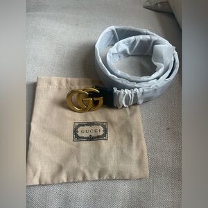 Gucci Gold Buckle with Black Belt